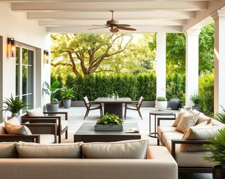 Muebles de exterior fáciles de mantener para todo el año