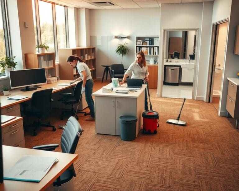 ¿Qué tareas realiza un limpiador de oficinas?