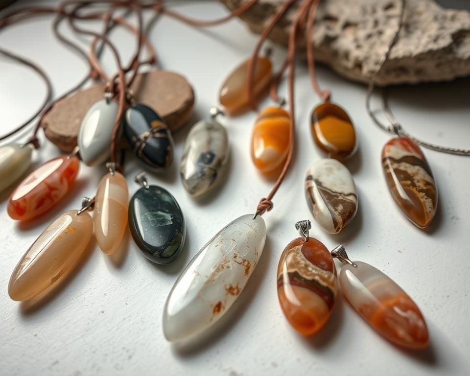 tendencias colgantes piedras naturales