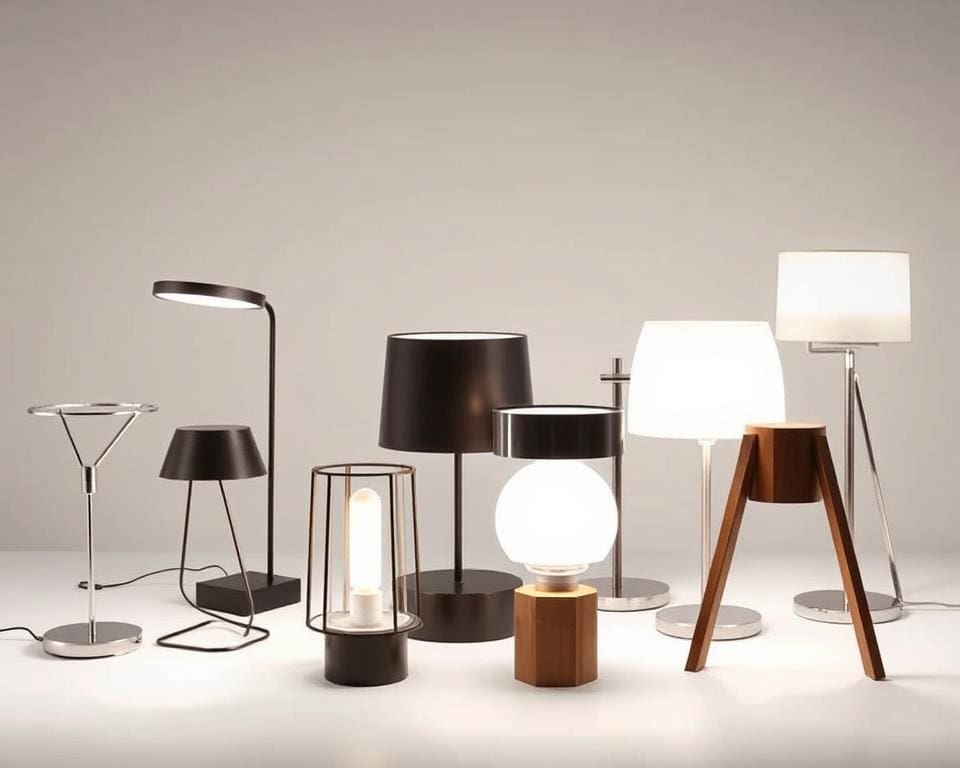 diseño contemporáneo en lámparas de mesa
