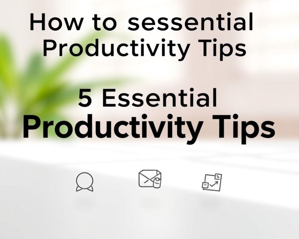tips para ser productivo