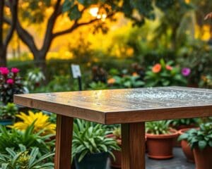 ¿Qué mesa de jardín resiste mejor la lluvia?