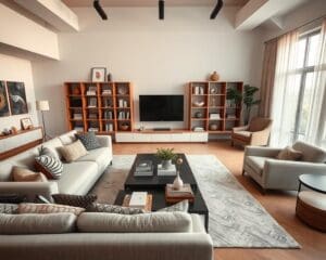 ¿Qué muebles ayudan a ordenar un salón grande?