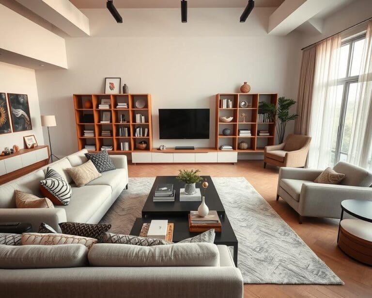 ¿Qué muebles ayudan a ordenar un salón grande?