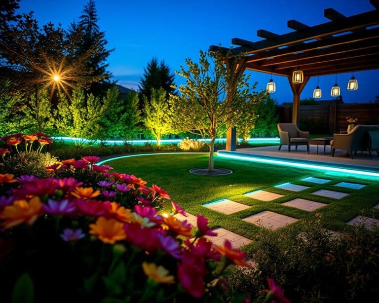 ¿Cómo integrar iluminación LED en el jardín?