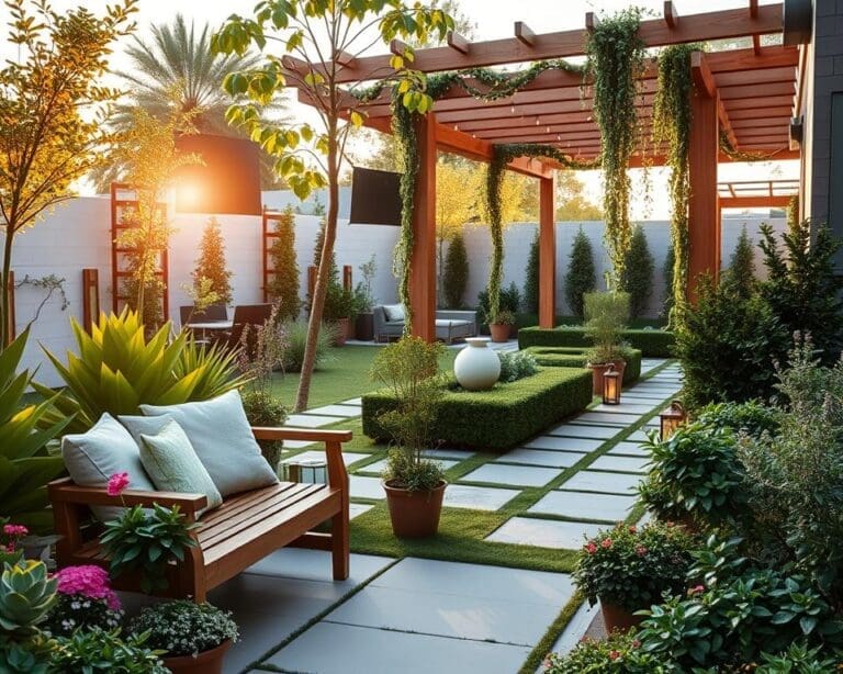jardín moderno