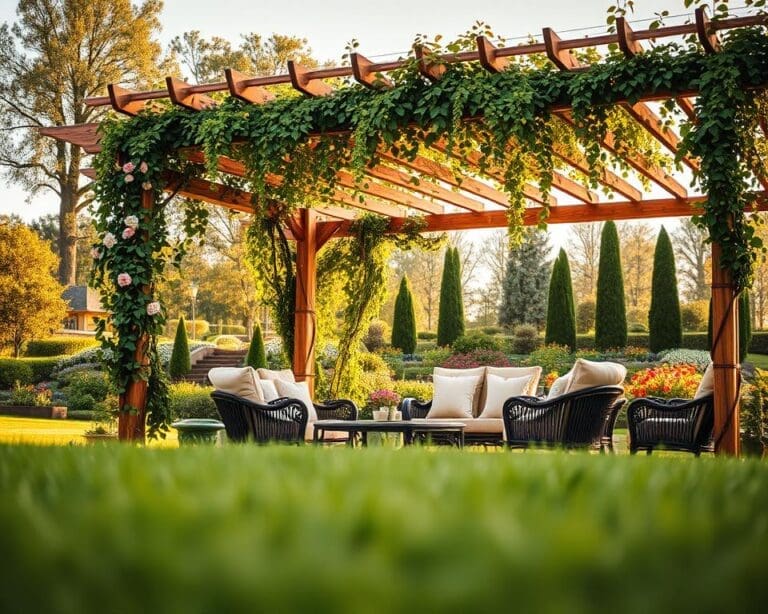 pérgola jardín