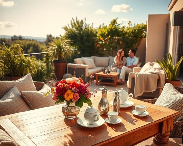 terraza acogedora